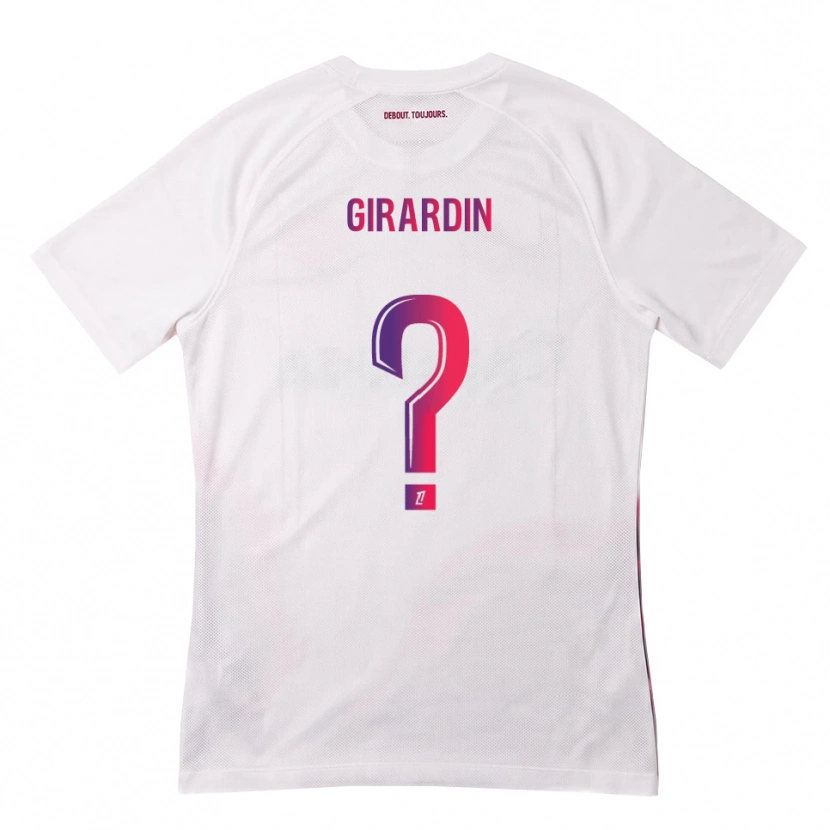 Danxen Homme Maillot Elijah Girardin #0 Blanc Rose Violet Tenues Extérieur 2026/27 T-Shirt