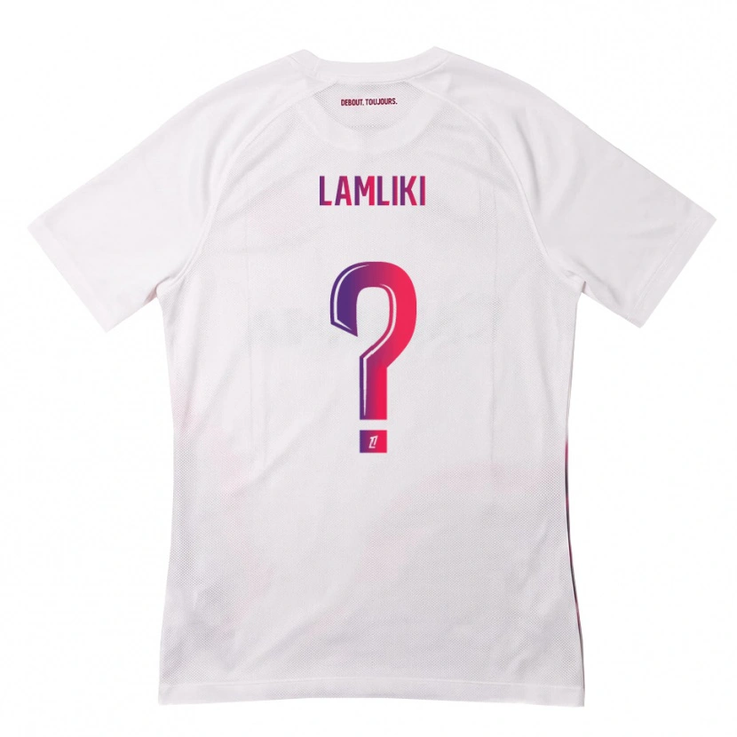 Danxen Homme Maillot Nassim Lamliki #0 Blanc Rose Violet Tenues Extérieur 2026/27 T-Shirt