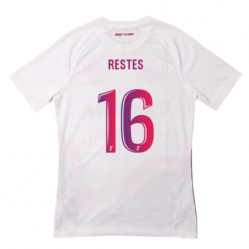 Danxen Homme Maillot Guillaume Restes #16 Blanc Rose Violet Tenues Extérieur 2026/27 T-Shirt