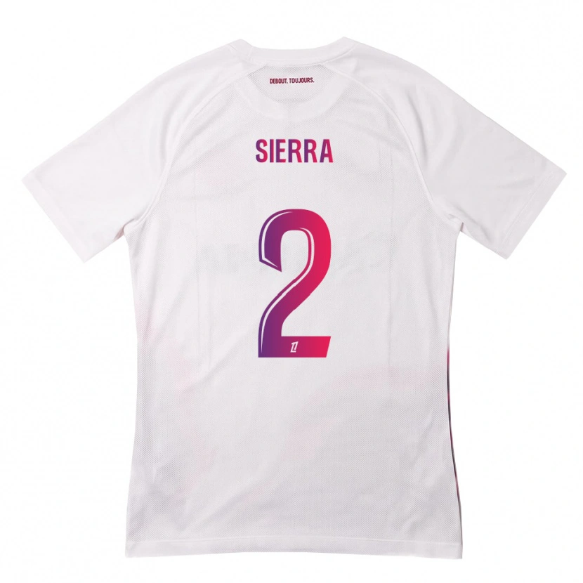 Danxen Homme Maillot Pauline Sierra #2 Blanc Rose Violet Tenues Extérieur 2026/27 T-Shirt