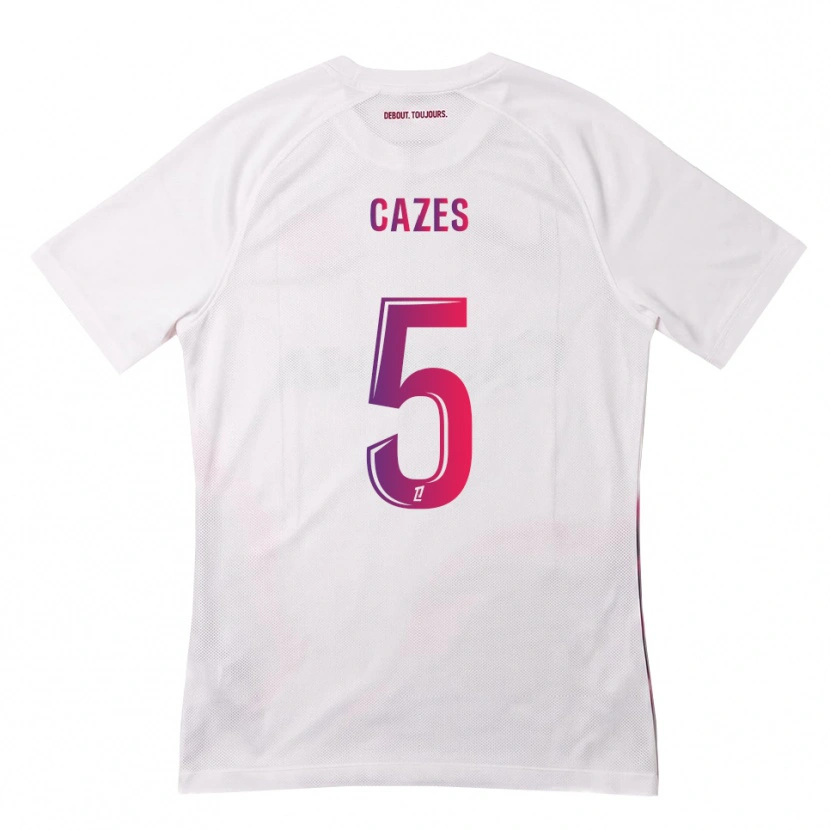 Danxen Homme Maillot Manon Cazes #5 Blanc Rose Violet Tenues Extérieur 2026/27 T-Shirt
