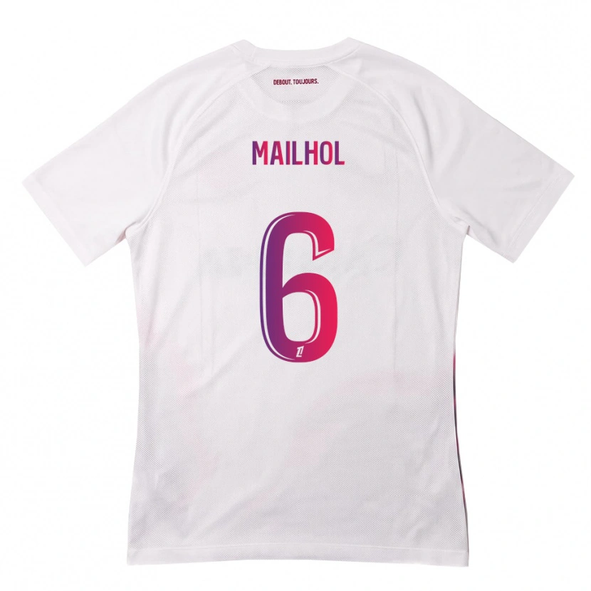 Danxen Homme Maillot Luca Mailhol #6 Blanc Rose Violet Tenues Extérieur 2026/27 T-Shirt