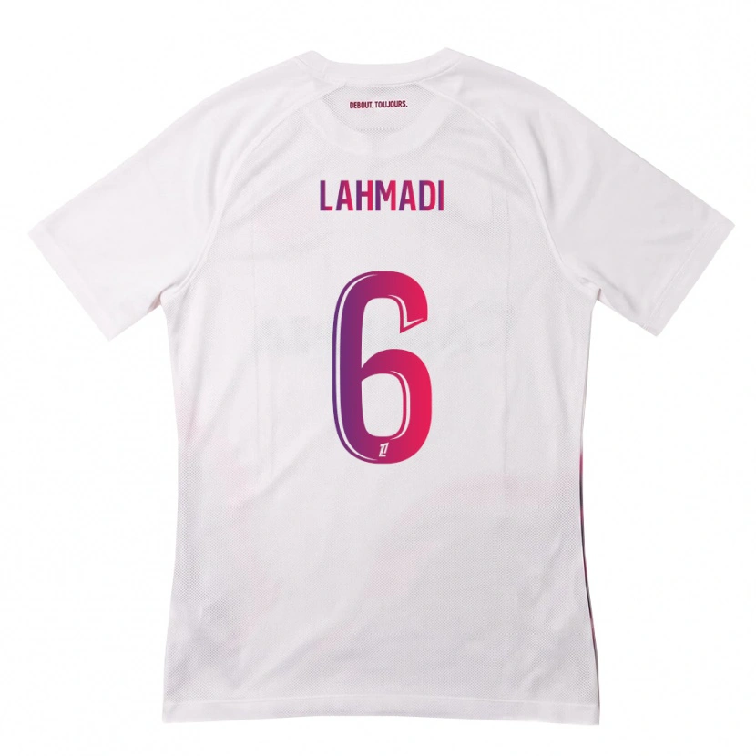 Danxen Homme Maillot Noah Lahmadi #6 Blanc Rose Violet Tenues Extérieur 2026/27 T-Shirt