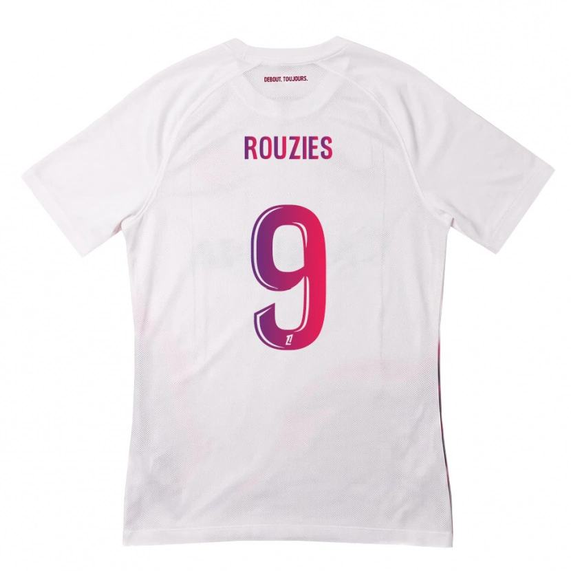 Danxen Homme Maillot Manon Rouzies #9 Blanc Rose Violet Tenues Extérieur 2026/27 T-Shirt
