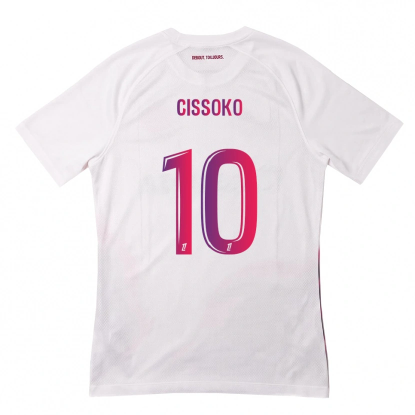 Danxen Homme Maillot Ibrahim Cissoko #10 Blanc Rose Violet Tenues Extérieur 2026/27 T-Shirt