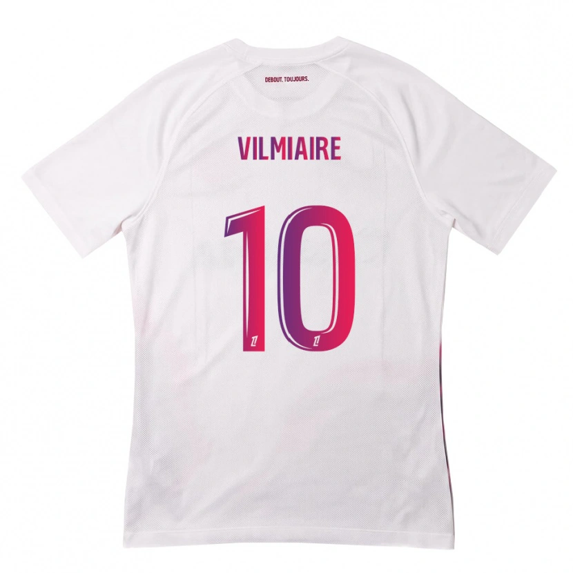 Danxen Homme Maillot Kelly Vilmiaire #10 Blanc Rose Violet Tenues Extérieur 2026/27 T-Shirt