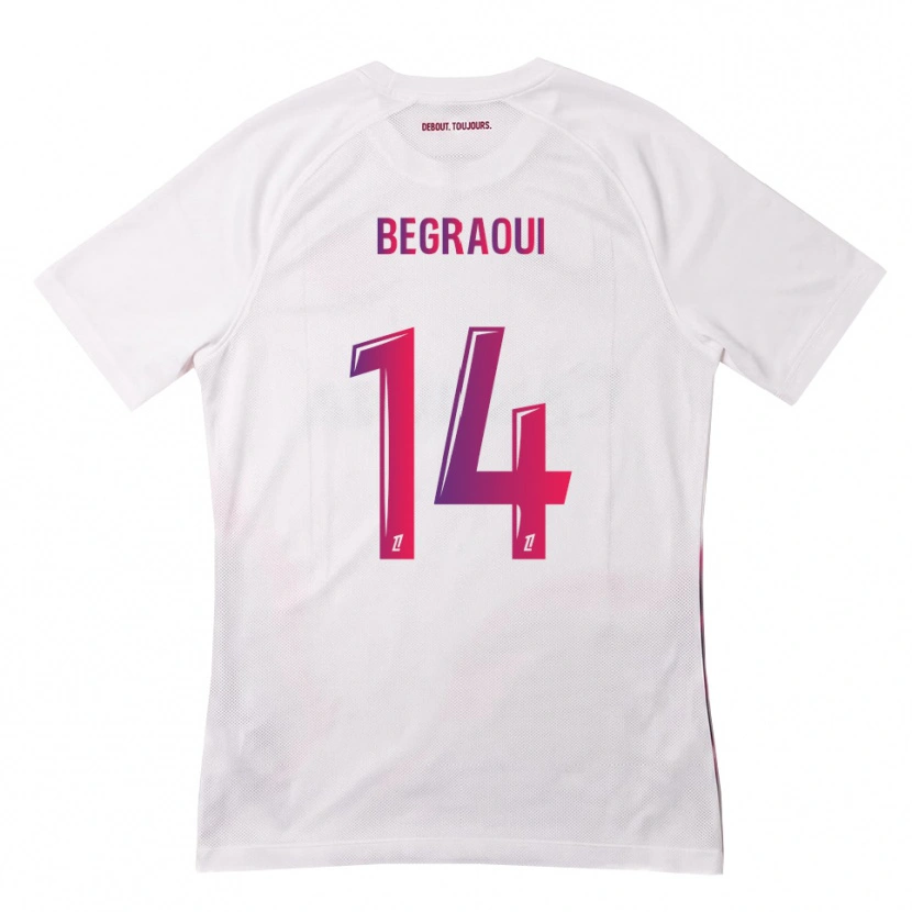 Danxen Homme Maillot Yanis Begraoui #14 Blanc Rose Violet Tenues Extérieur 2026/27 T-Shirt