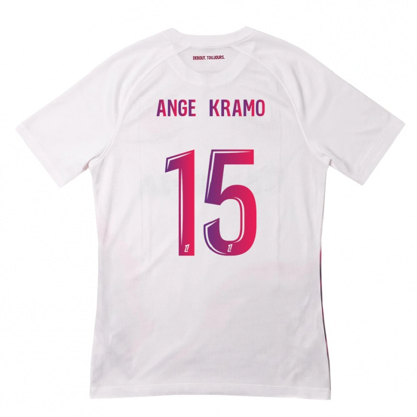 Danxen Homme Maillot Marie Ange Kramo #15 Blanc Rose Violet Tenues Extérieur 2026/27 T-Shirt