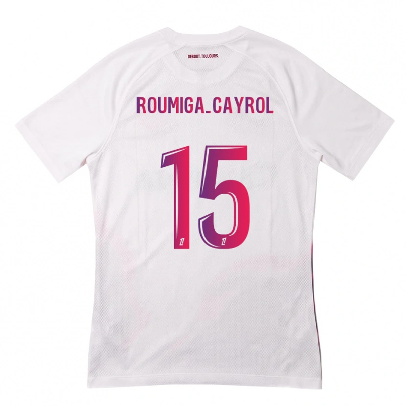 Danxen Homme Maillot Sonia Roumiga-Cayrol #15 Blanc Rose Violet Tenues Extérieur 2026/27 T-Shirt