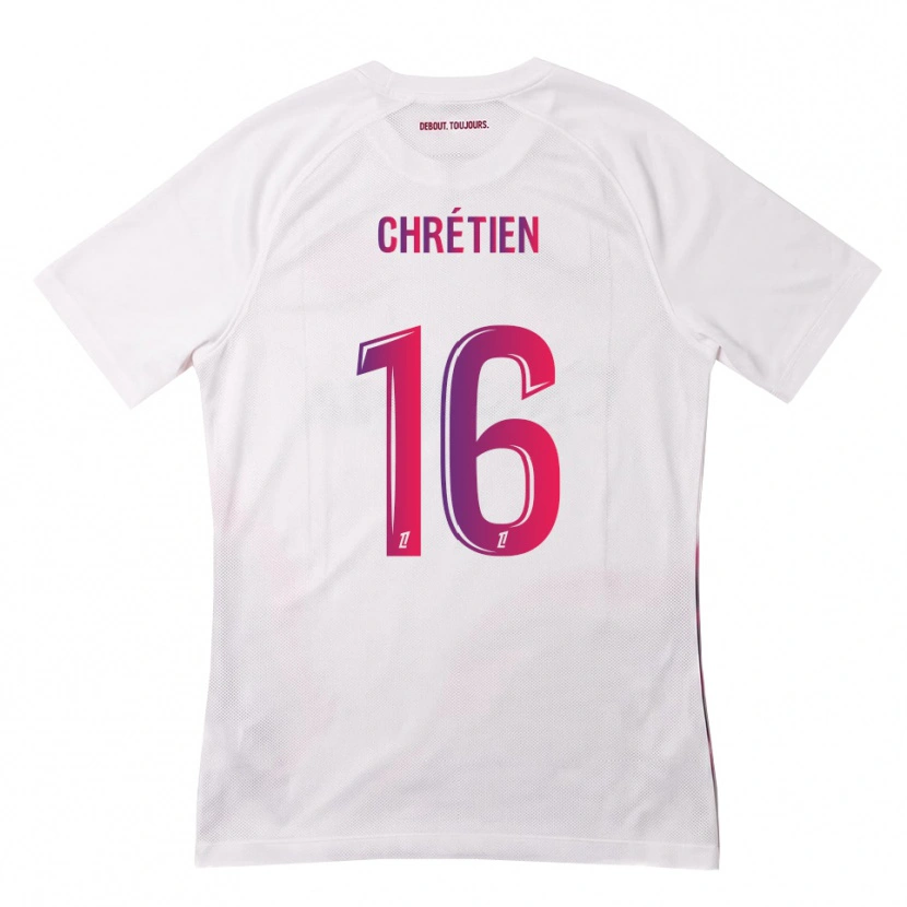 Danxen Homme Maillot Jean-Pierre Chrétien #16 Blanc Rose Violet Tenues Extérieur 2026/27 T-Shirt