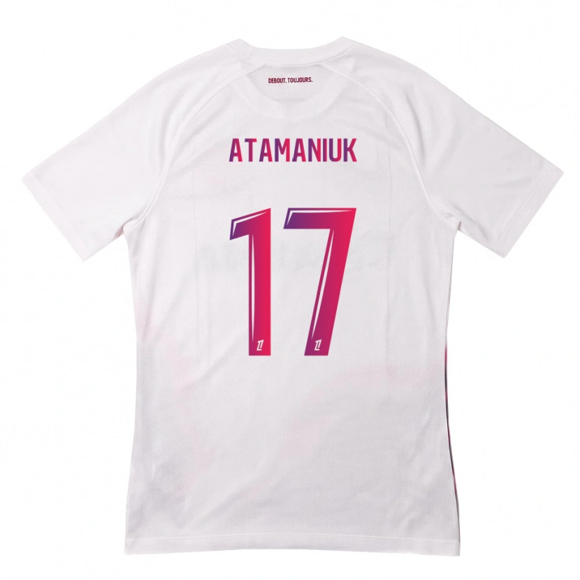 Danxen Homme Maillot Alexandra Atamaniuk #17 Blanc Rose Violet Tenues Extérieur 2026/27 T-Shirt