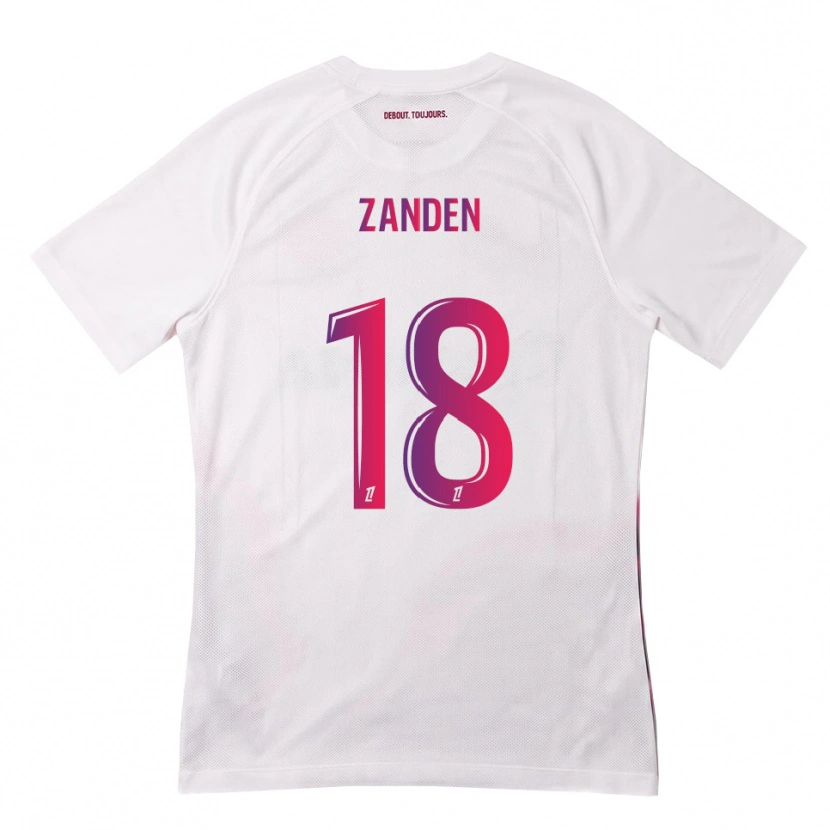 Danxen Homme Maillot Oliver Zandén #18 Blanc Rose Violet Tenues Extérieur 2026/27 T-Shirt