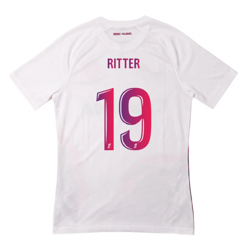 Danxen Homme Maillot Morgane Ritter #19 Blanc Rose Violet Tenues Extérieur 2026/27 T-Shirt