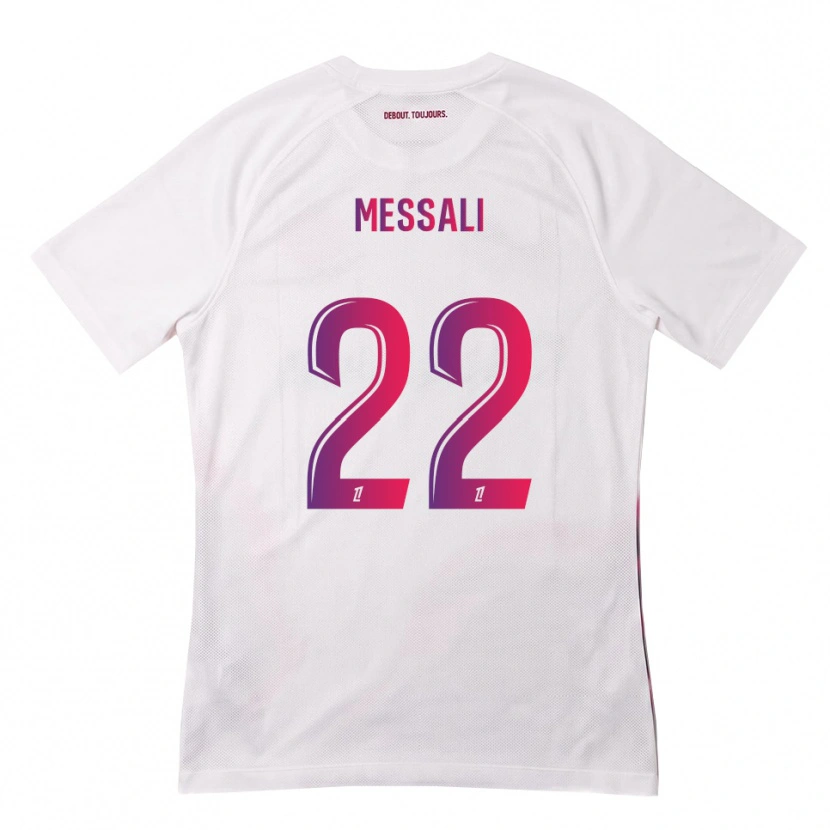 Danxen Homme Maillot Rafik Messali #22 Blanc Rose Violet Tenues Extérieur 2026/27 T-Shirt