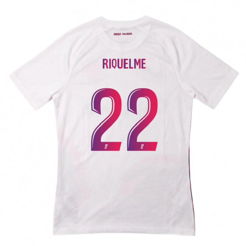 Danxen Homme Maillot Laura Riquelme #22 Blanc Rose Violet Tenues Extérieur 2026/27 T-Shirt