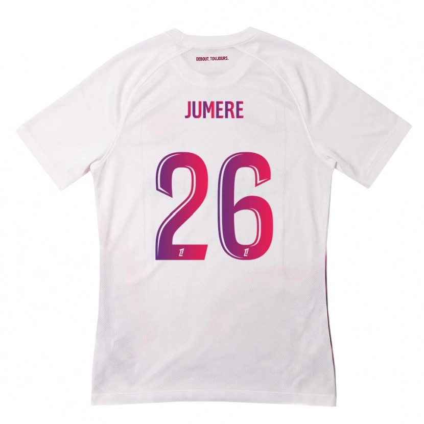 Danxen Homme Maillot Lou Jumere Seignou #26 Blanc Rose Violet Tenues Extérieur 2026/27 T-Shirt