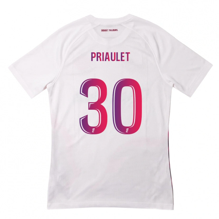 Danxen Homme Maillot Anaïs Priaulet #30 Blanc Rose Violet Tenues Extérieur 2026/27 T-Shirt