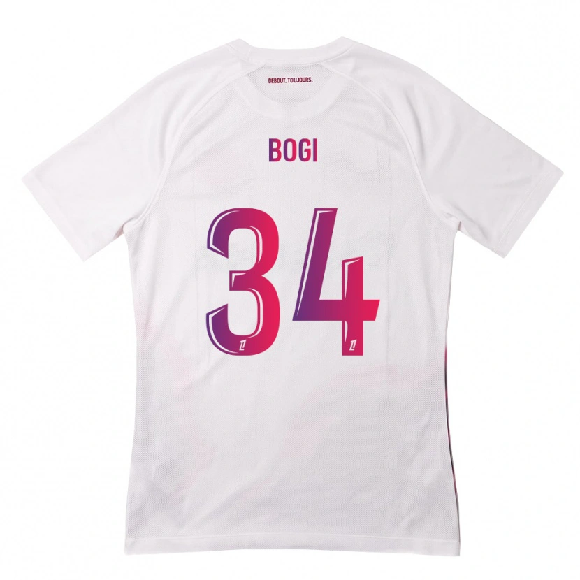 Danxen Homme Maillot Fiona Bogi #34 Blanc Rose Violet Tenues Extérieur 2026/27 T-Shirt