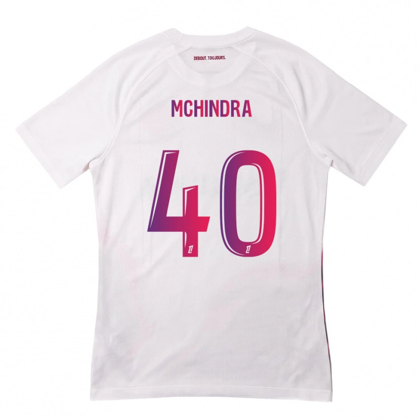 Danxen Homme Maillot Naime Said Mchindra #40 Blanc Rose Violet Tenues Extérieur 2026/27 T-Shirt