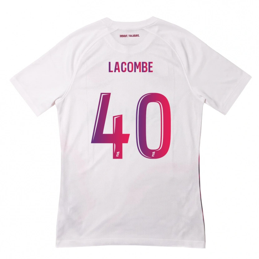 Danxen Homme Maillot Justin Lacombe #40 Blanc Rose Violet Tenues Extérieur 2026/27 T-Shirt