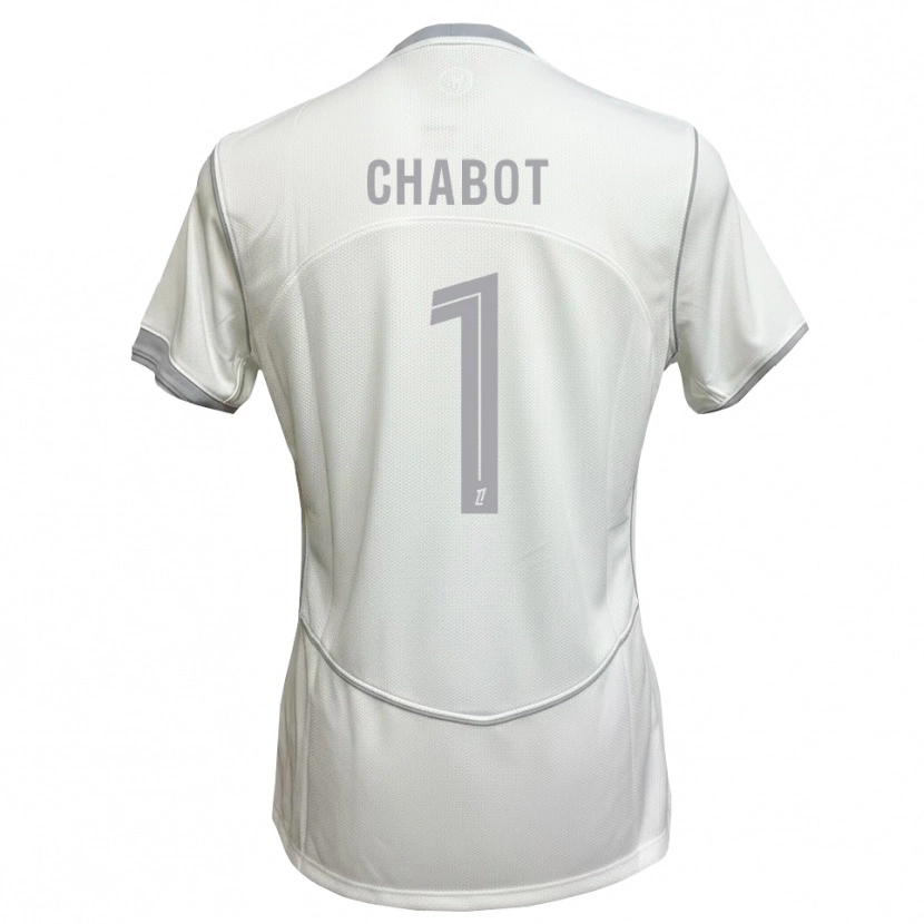 Danxen Homme Maillot Max-Edgar Chabot #1 Blanc Gris Tenues Extérieur 2026/27 T-Shirt