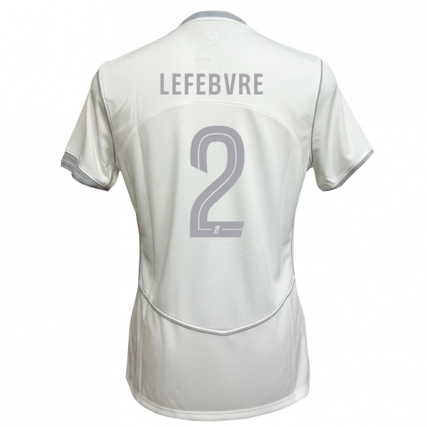 Danxen Homme Maillot Théo Lefebvre #2 Blanc Gris Tenues Extérieur 2026/27 T-Shirt