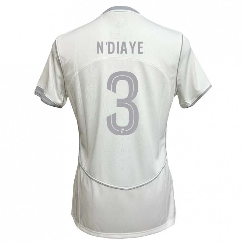 Danxen Homme Maillot Demba N'diaye #3 Blanc Gris Tenues Extérieur 2026/27 T-Shirt