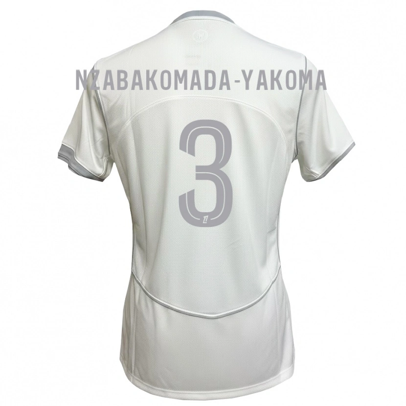 Danxen Homme Maillot Raphaël Nzabakomada-Yakoma #3 Blanc Gris Tenues Extérieur 2026/27 T-Shirt