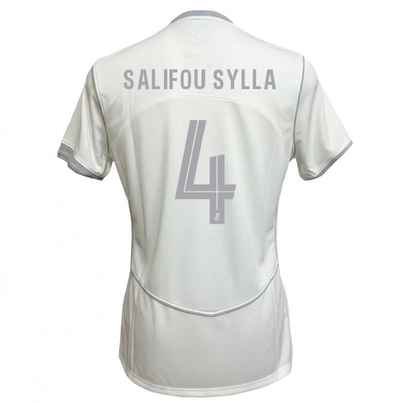 Danxen Homme Maillot Salifou Sylla #4 Blanc Gris Tenues Extérieur 2026/27 T-Shirt