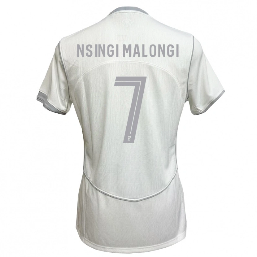 Danxen Homme Maillot Rodrigue Nsingi Malongi #7 Blanc Gris Tenues Extérieur 2026/27 T-Shirt