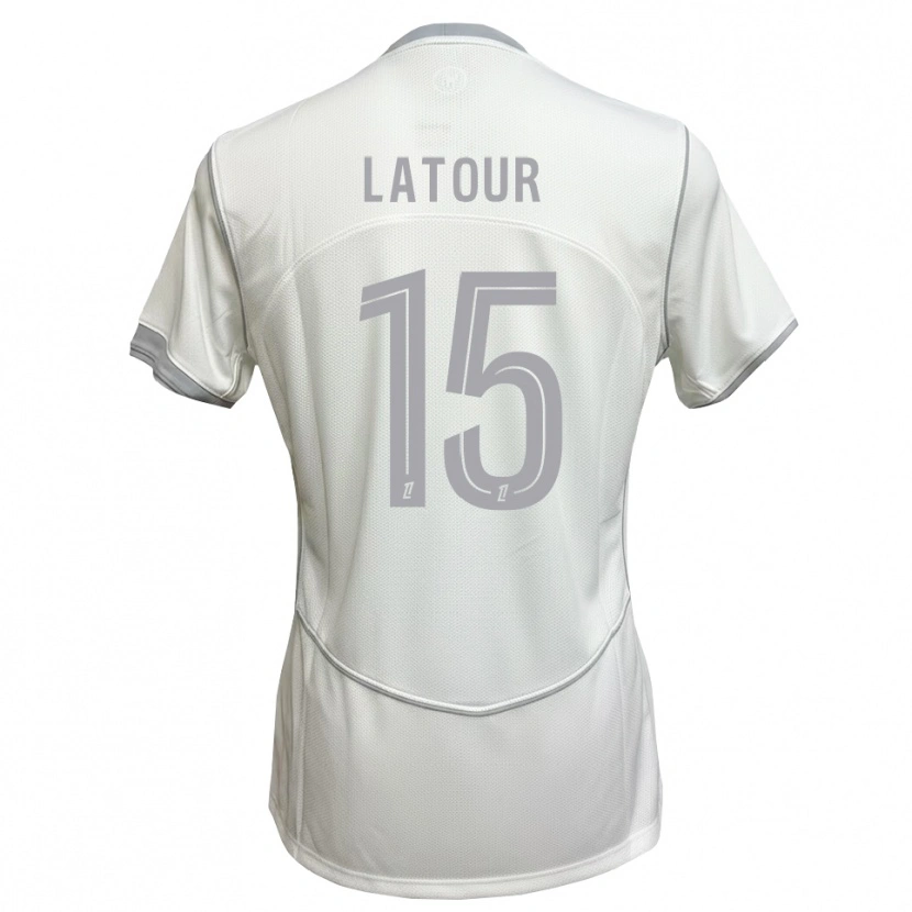 Danxen Homme Maillot Léo Latour #15 Blanc Gris Tenues Extérieur 2026/27 T-Shirt
