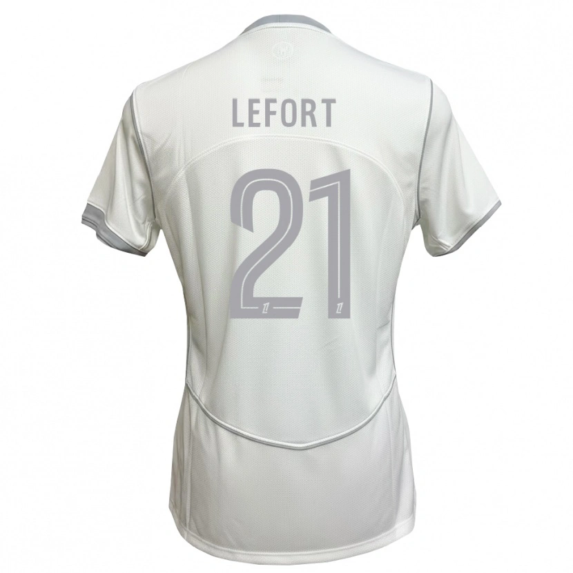 Danxen Homme Maillot Jordan Lefort #21 Blanc Gris Tenues Extérieur 2026/27 T-Shirt