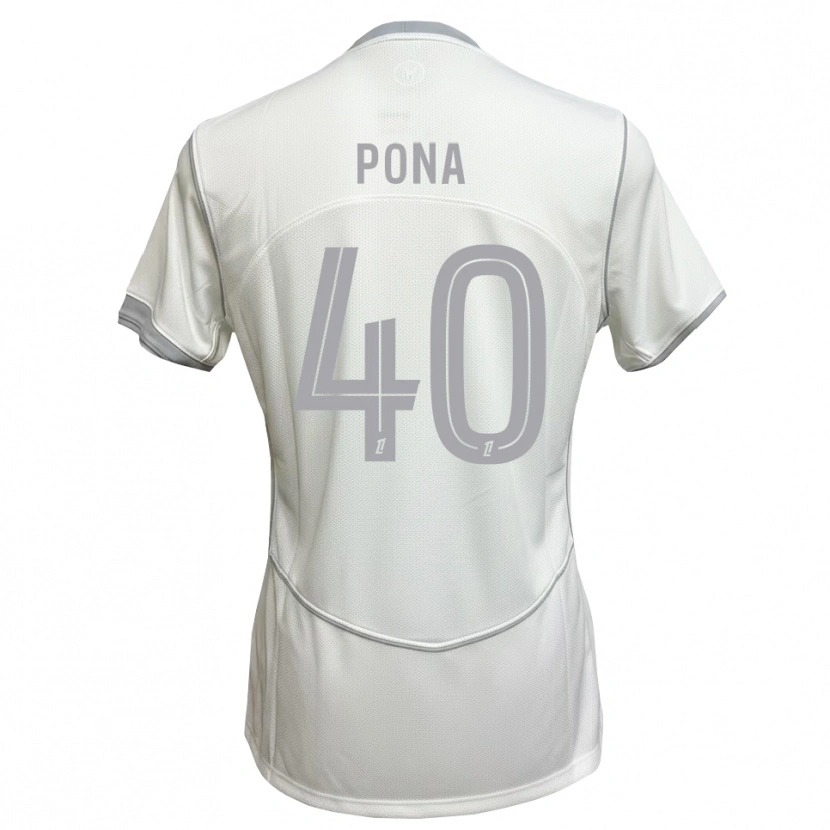 Danxen Homme Maillot Oumar Pona #40 Blanc Gris Tenues Extérieur 2026/27 T-Shirt