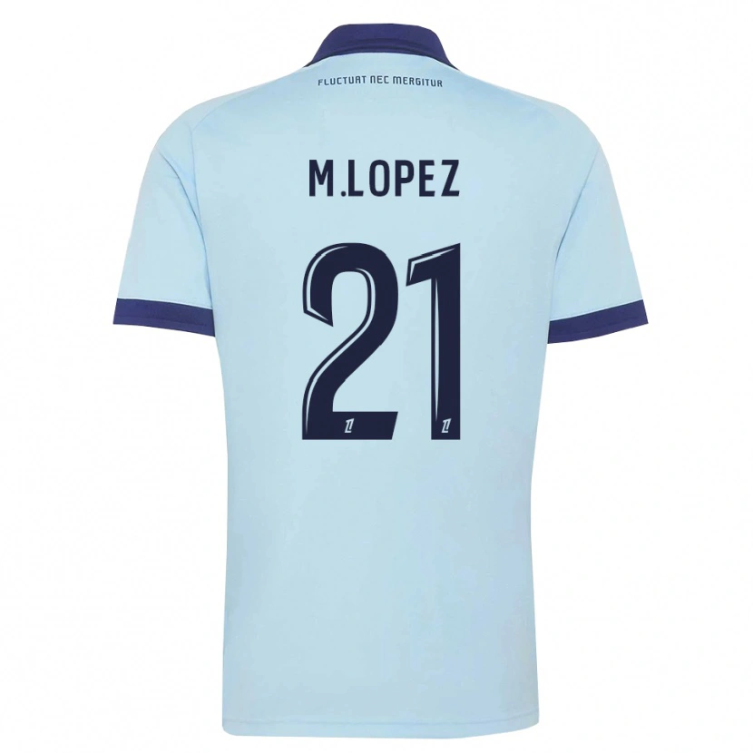 Danxen Homme Maillot Maxime Lopez #21 Bleu Barbeau Noir Tenues Extérieur 2026/27 T-Shirt
