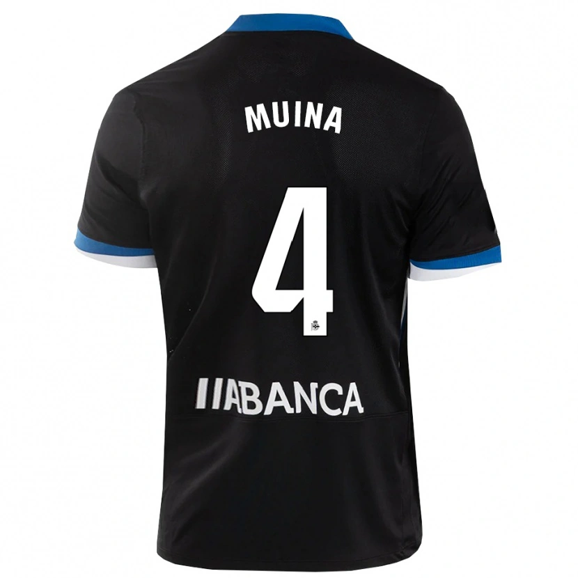 Danxen Homme Maillot Henar Muiña #4 Noir Bleu Blanc Tenues Extérieur 2026/27 T-Shirt