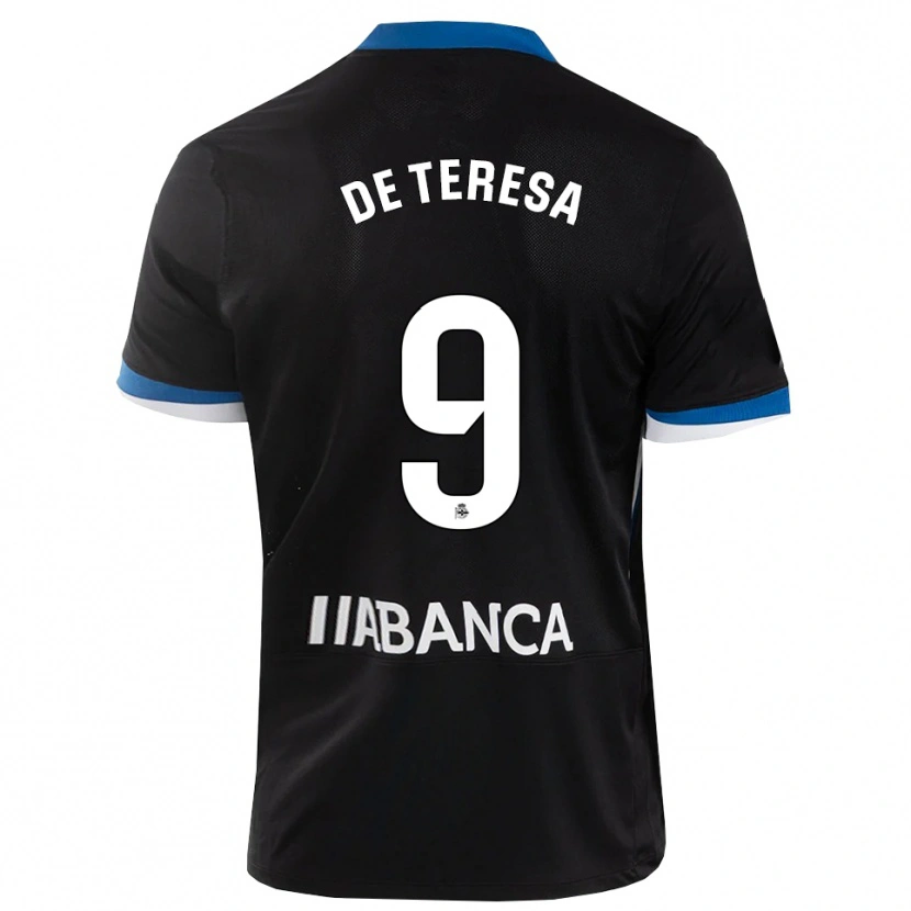Danxen Homme Maillot Ana Lucía De Teresa #9 Noir Bleu Blanc Tenues Extérieur 2026/27 T-Shirt