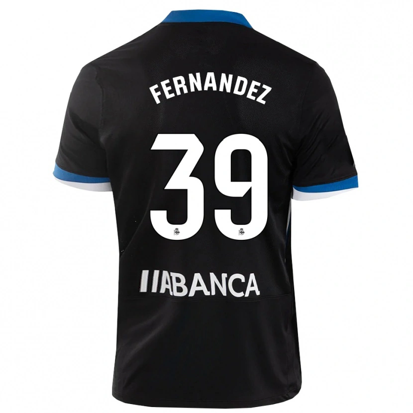 Danxen Homme Maillot David Fernández #39 Noir Bleu Blanc Tenues Extérieur 2026/27 T-Shirt