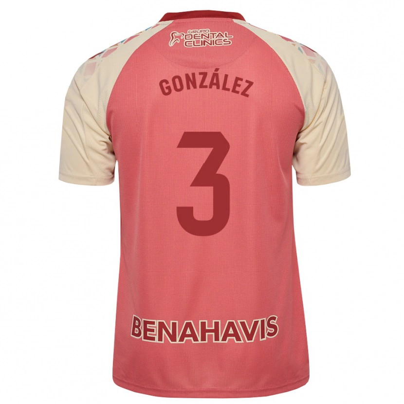 Danxen Homme Maillot Óscar González #3 Rose Pâle Rouge Bleu Tenues Extérieur 2026/27 T-Shirt