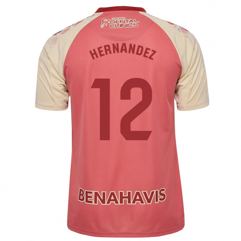 Danxen Homme Maillot Juanma Hernandez #12 Rose Pâle Rouge Bleu Tenues Extérieur 2026/27 T-Shirt