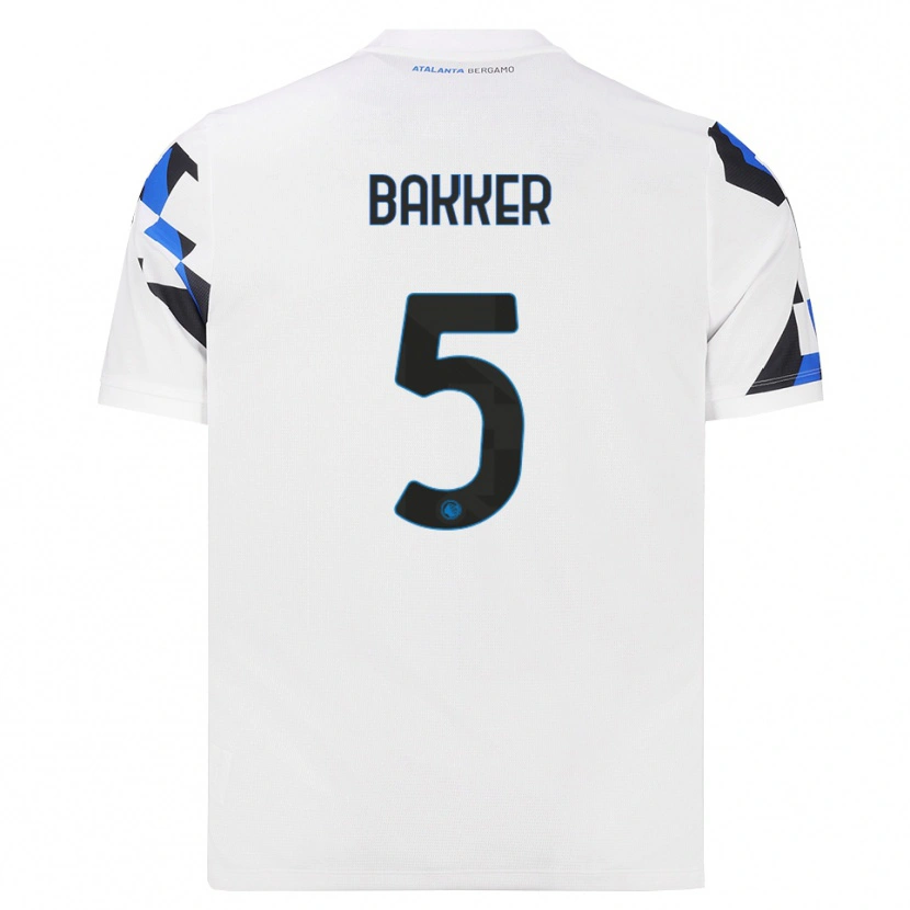 Danxen Homme Maillot Mitchel Bakker #5 Blanc Rouge Bleu Tenues Extérieur 2026/27 T-Shirt