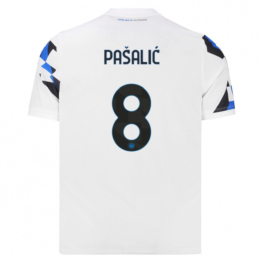 Danxen Homme Maillot Mario Pašalić #8 Blanc Rouge Bleu Tenues Extérieur 2026/27 T-Shirt