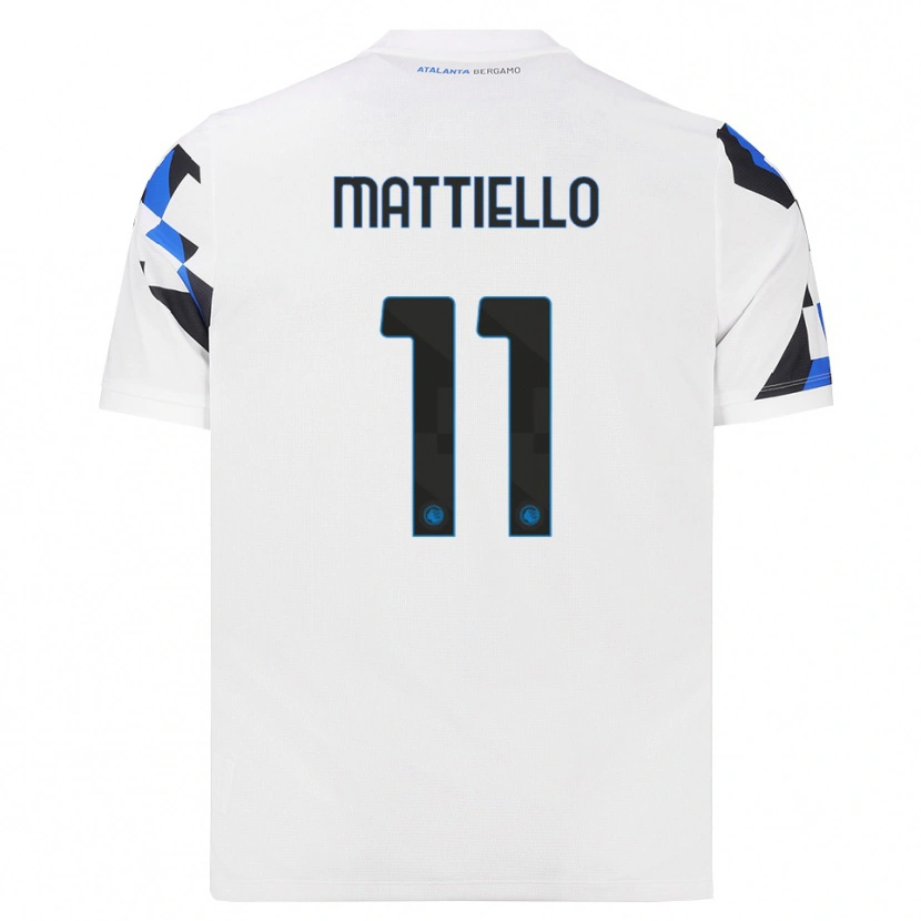 Danxen Homme Maillot Federico Mattiello #11 Blanc Rouge Bleu Tenues Extérieur 2026/27 T-Shirt