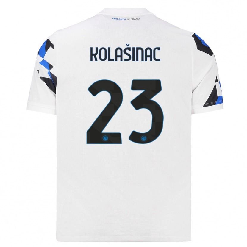 Danxen Homme Maillot Sead Kolasinac #23 Blanc Rouge Bleu Tenues Extérieur 2026/27 T-Shirt