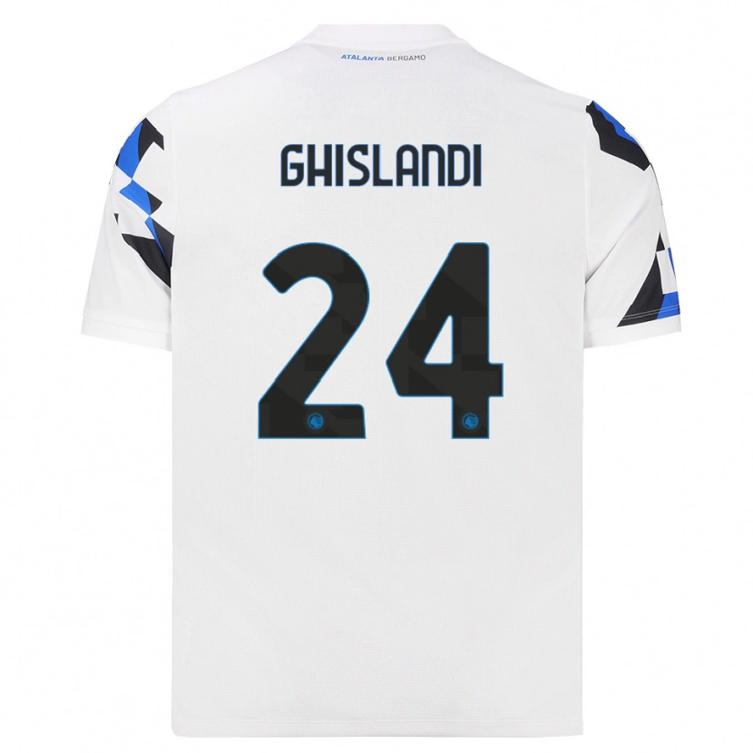 Danxen Homme Maillot Davide Ghislandi #24 Blanc Rouge Bleu Tenues Extérieur 2026/27 T-Shirt