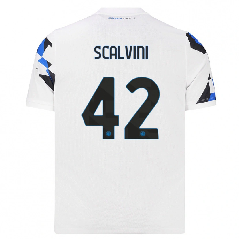 Danxen Homme Maillot Giorgio Scalvini #42 Blanc Rouge Bleu Tenues Extérieur 2026/27 T-Shirt
