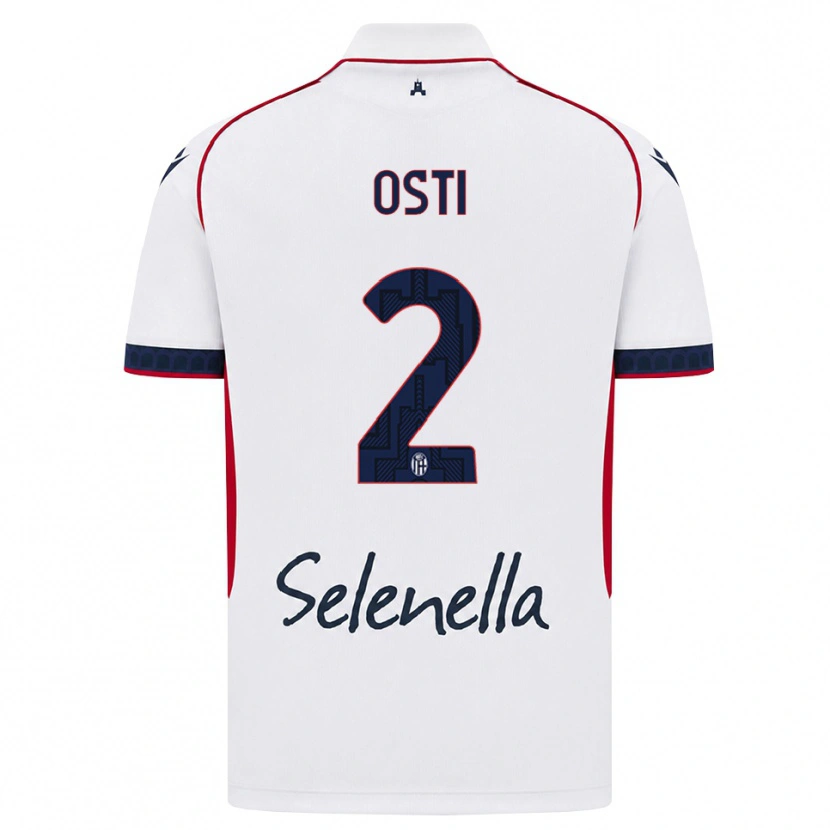 Danxen Homme Maillot Gabriele Osti #2 Blanc Rouge Bleu Roi Tenues Extérieur 2026/27 T-Shirt