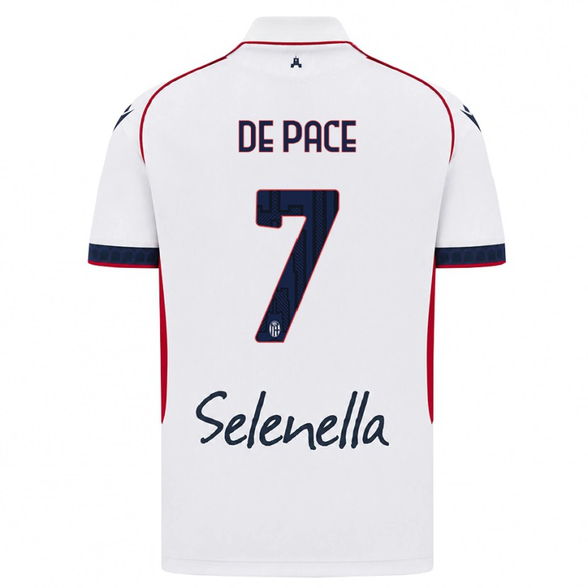 Danxen Homme Maillot Piervincenzo De Pace #7 Blanc Rouge Bleu Roi Tenues Extérieur 2026/27 T-Shirt