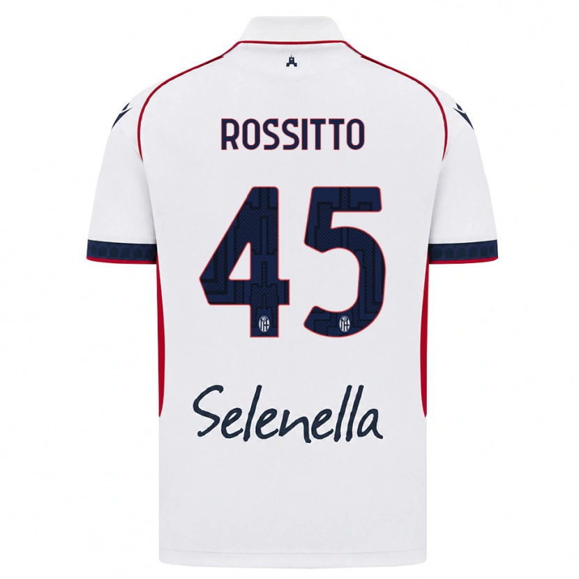 Danxen Homme Maillot Niccoló Rossitto #45 Blanc Rouge Bleu Roi Tenues Extérieur 2026/27 T-Shirt