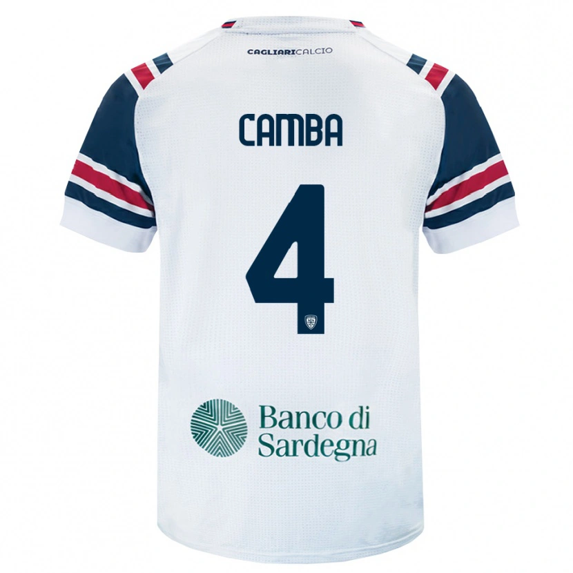Danxen Homme Maillot Daniele Camba #4 Blanc Rouge Vert Tenues Extérieur 2026/27 T-Shirt
