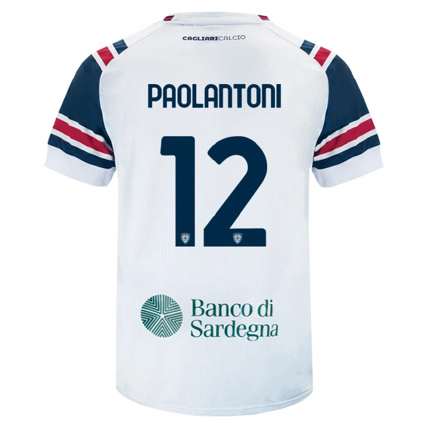 Danxen Homme Maillot Davide Paolantoni #12 Blanc Rouge Vert Tenues Extérieur 2026/27 T-Shirt